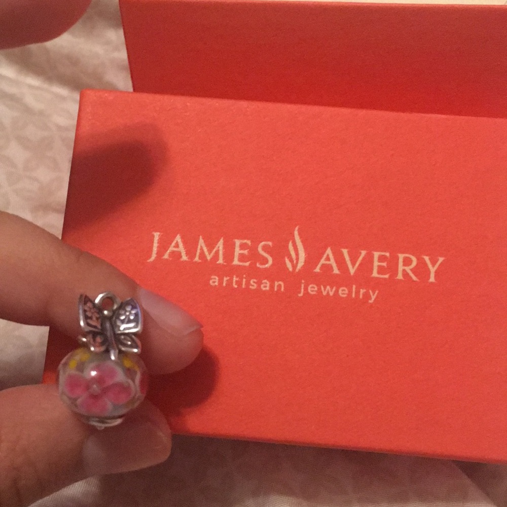 Mariposa Finial with pink blossom charm